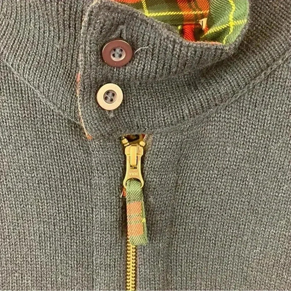 Men's Zip Front Cardigan Sz.XL Plaid Lined Eclectic Grandpa Preppy-England - Picture 2 of 7